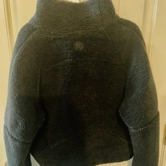 NWOT Lululemon Scuba Oversized Half-Zip Black Fleece Hoodie - Picture 4 of 4